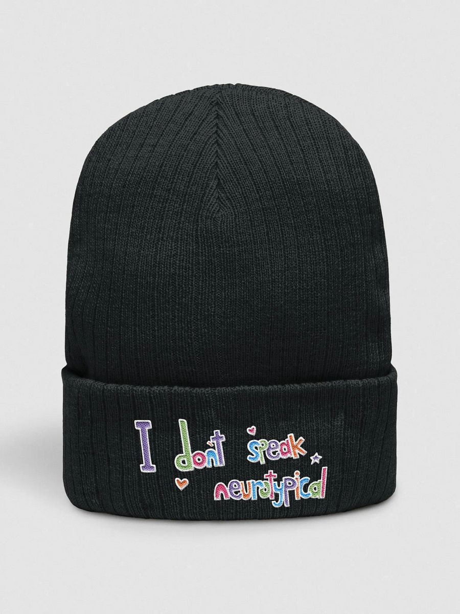 I don't speak neurotypical - black beanie product image (1)