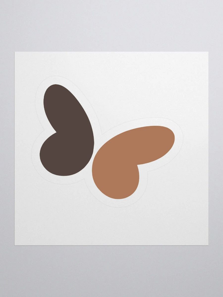 Artistic brown-color themed butterfly kiss-cut sticker product image (3)