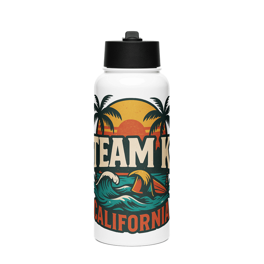 TEAM K CALIFORNIA Stainless Steel Water Bottle with a Straw Lid product image (1)