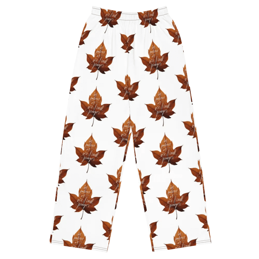 Maple Leaf All-Over Print Wide-Leg Pants product image (1)