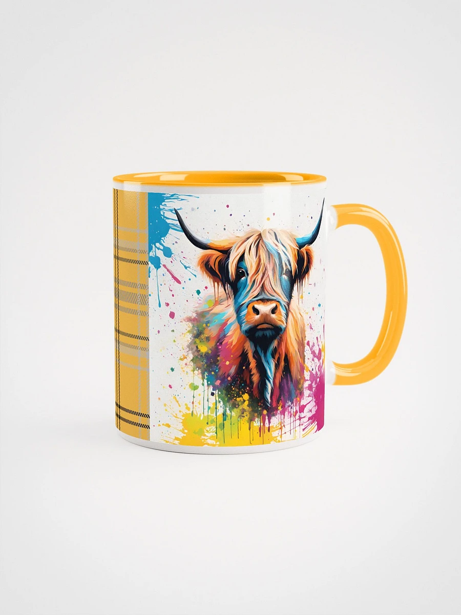 Multi Coloured Paint Splash Highland Cow Mug product image (3)