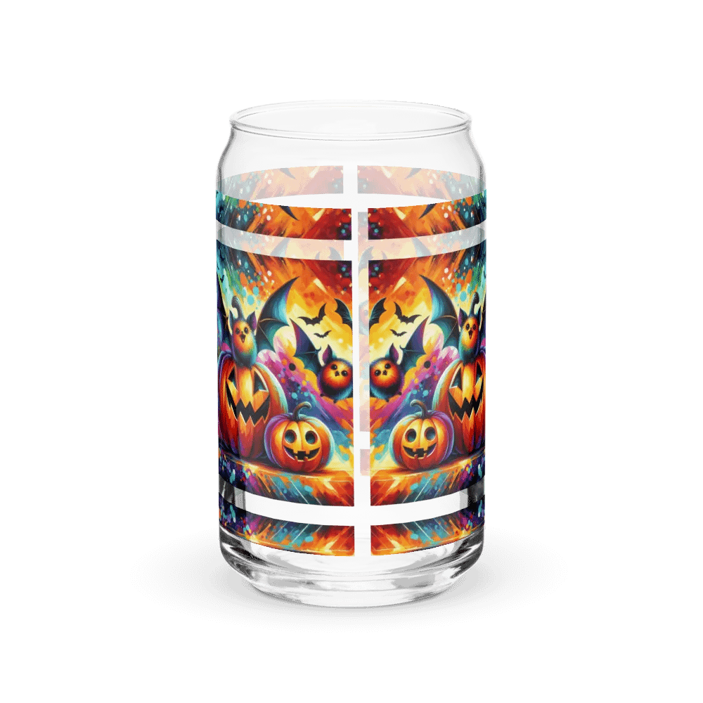 Beautiful Bats & Pumpkins Halloween Themed Glass product image (10)