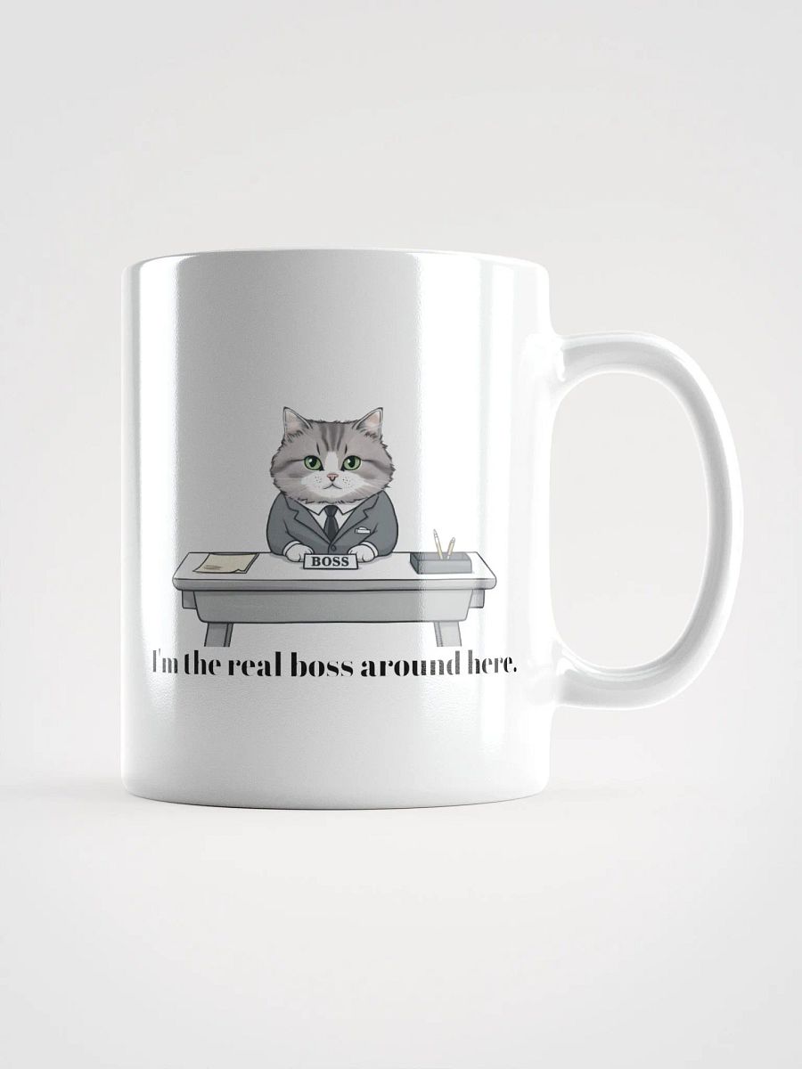 Working Office Cats White Glossy Ceramic Mug product image (1)