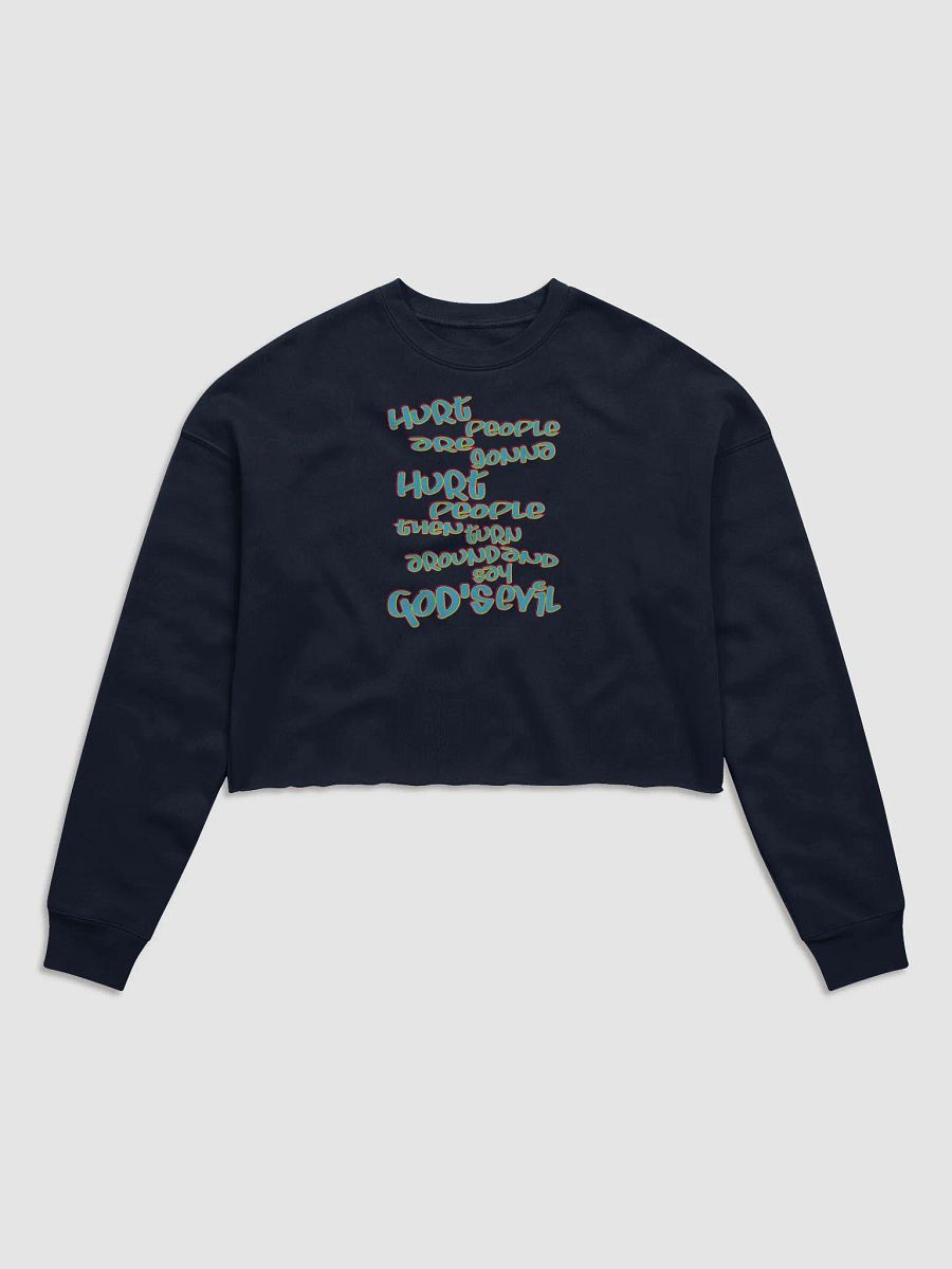 Hurt People - Blue Graffiti - Bella+Canvas Women's Fleece Crop Sweatshirt product image (2)
