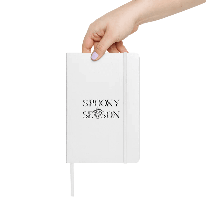 Spooky Season Sombrero Ghost Monochrome Hardcover Bound Lined Notebook product image (2)