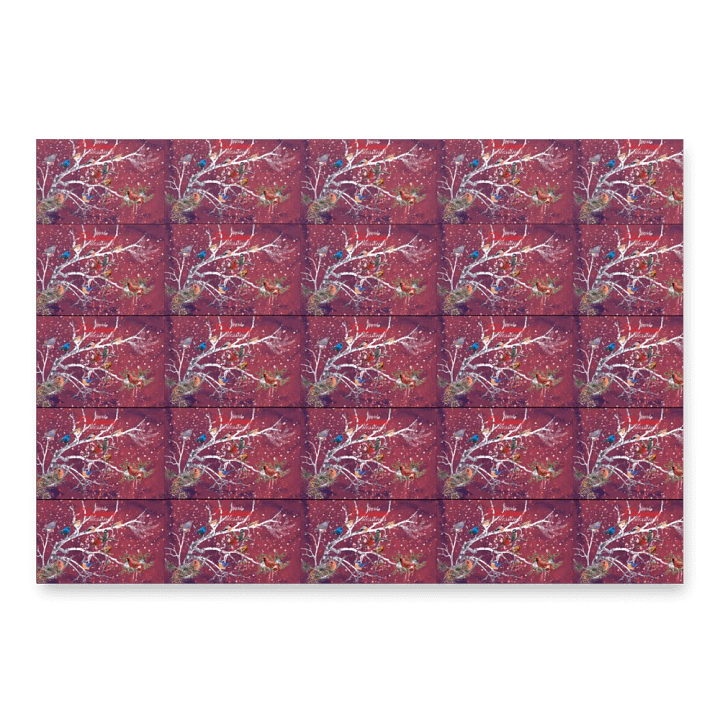 christmas bird wrapping paper for family friends colleagues product image (2)