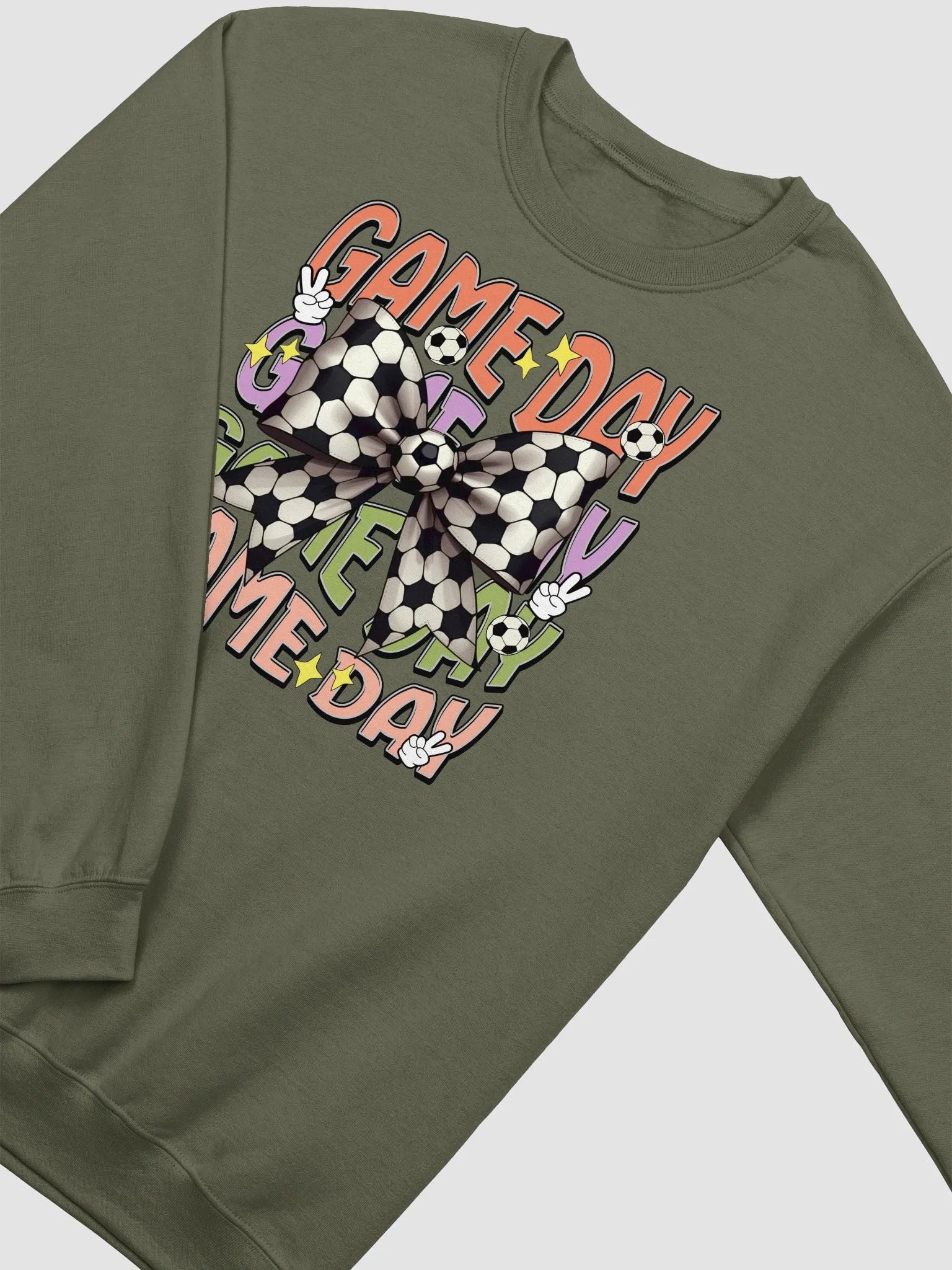 Game Day Bow Soccer Madness Crewneck Sweatshirt product image (10)