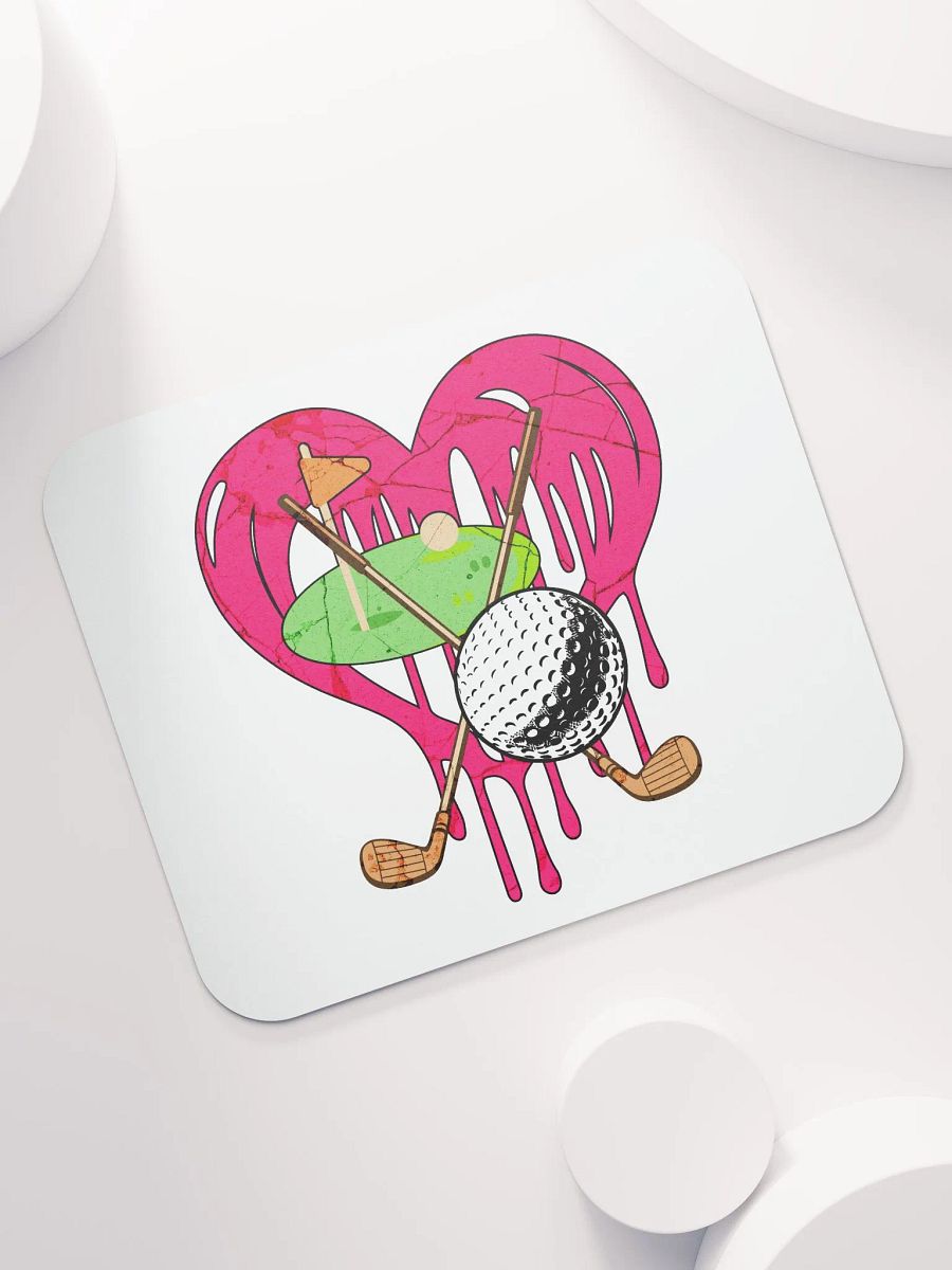 Heart Golf Ball Lover Mouse Pad product image (5)