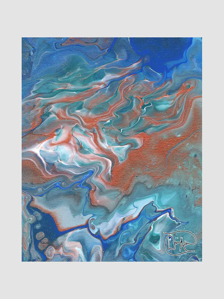 Metallic Orange Fluid Acrylic Digital Download product image (1)