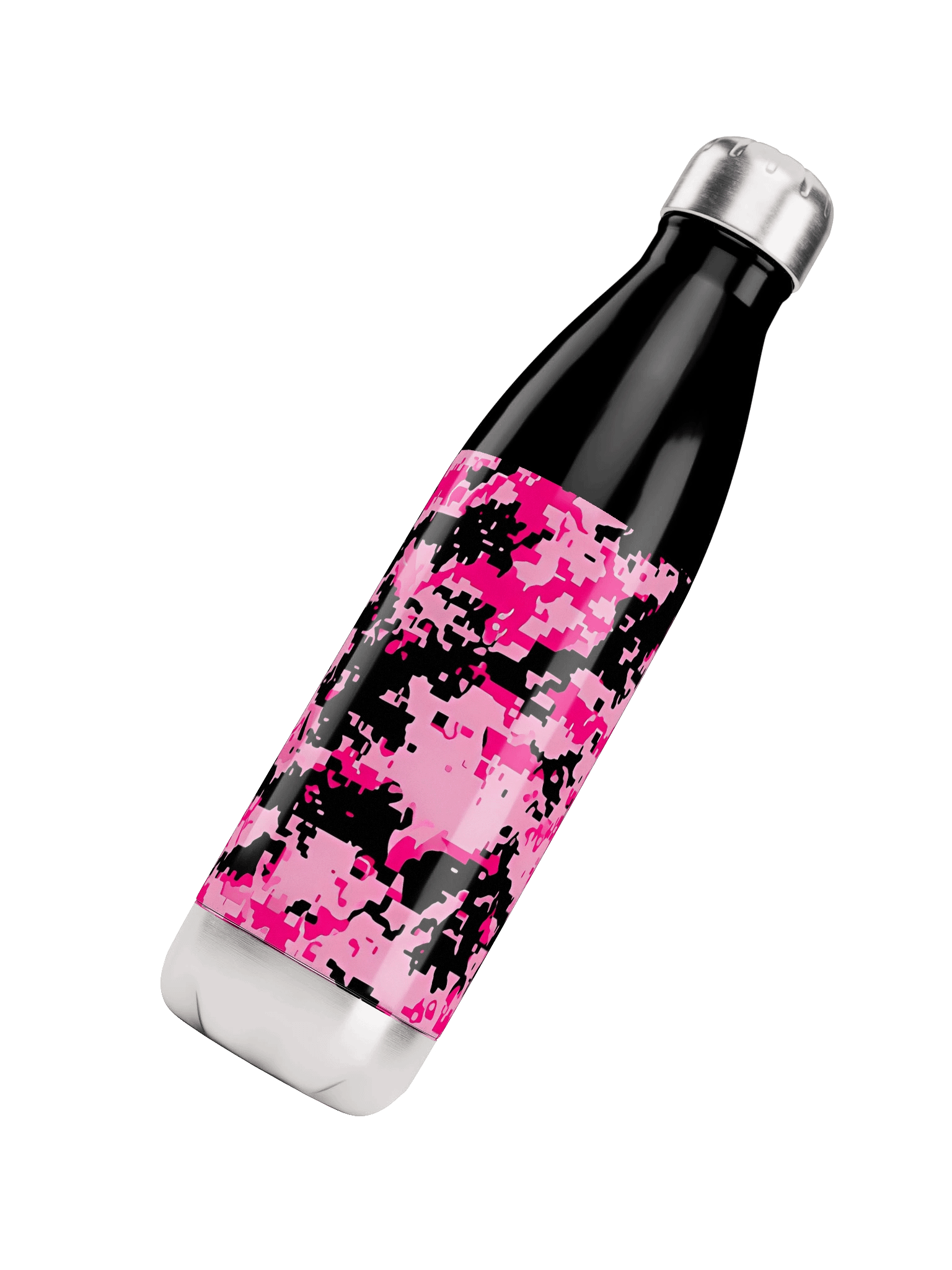 Pink Camo Stainless Steel Water Bottle product image (4)