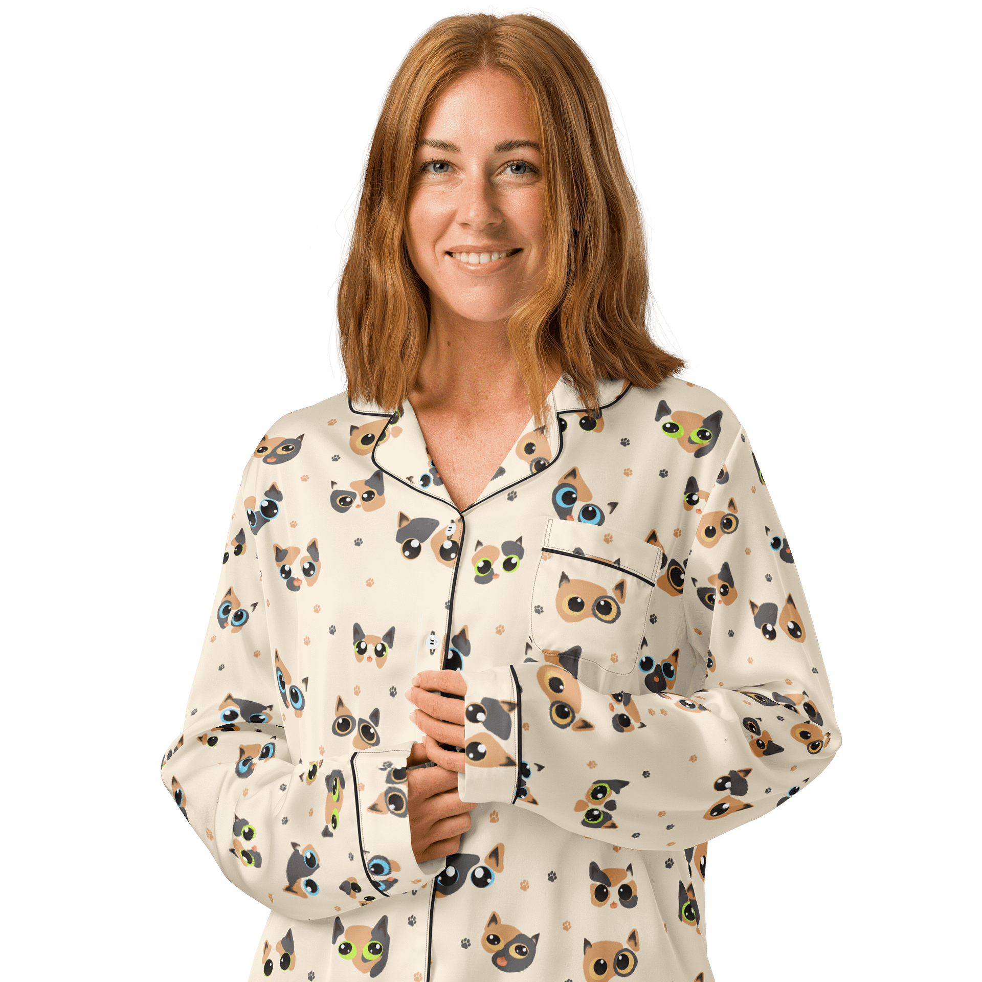 Calico Cats Long Sleeve Pajama Top product image (3)