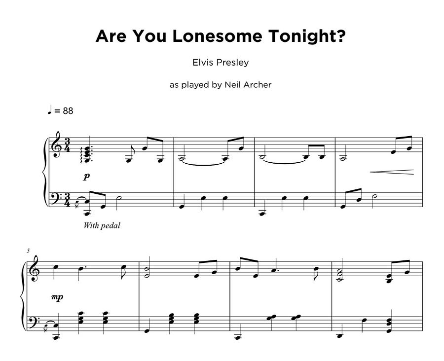 Are You Lonesome Tonight Sheet Music product image (1)
