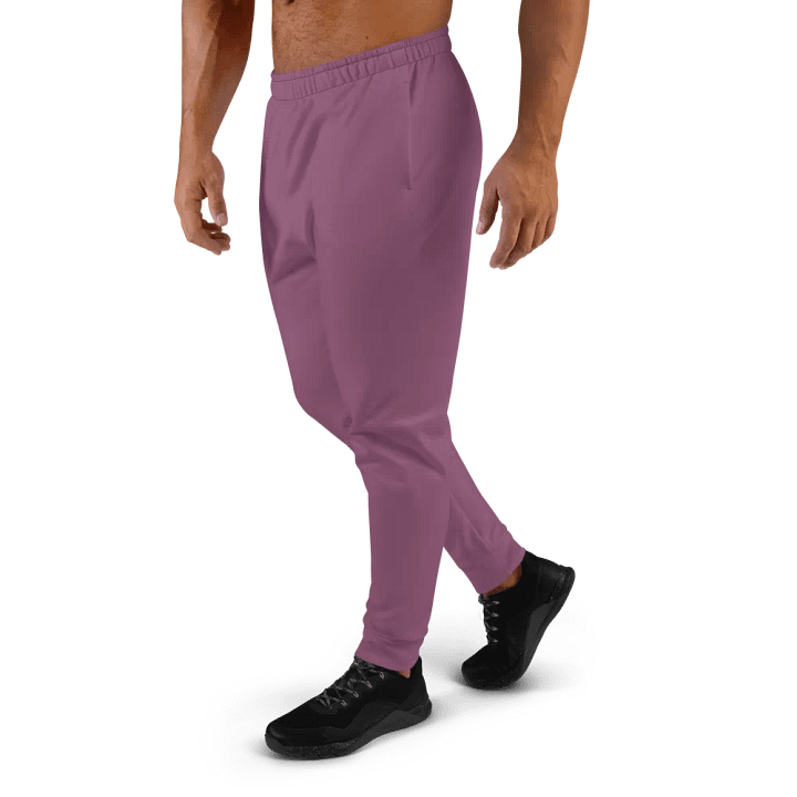 Plain Dark Lilac Purple Soft Summer Recycled Polyester Premium Men's Joggers by Treasure Pie product image (2)