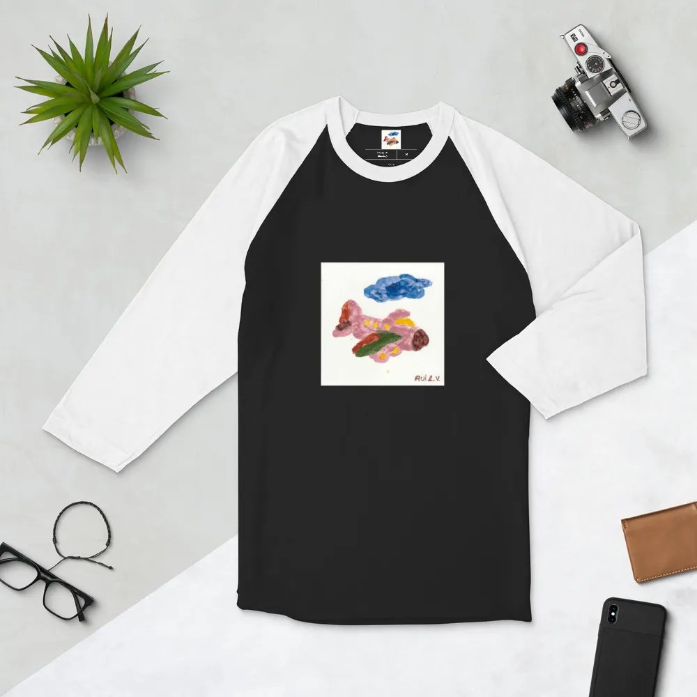 Kid Airplane (Tultex Fine Jersey Raglan Tee) product image (4)