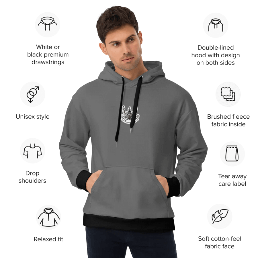 Gray Foss tug Sketch Hoodie product image (10)