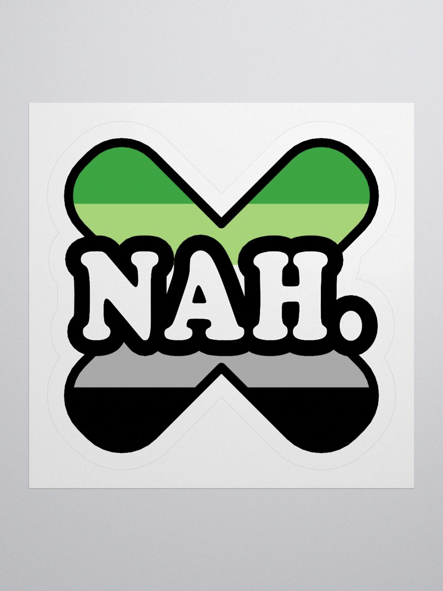 Aromantic "Nah" sticker product image (1)