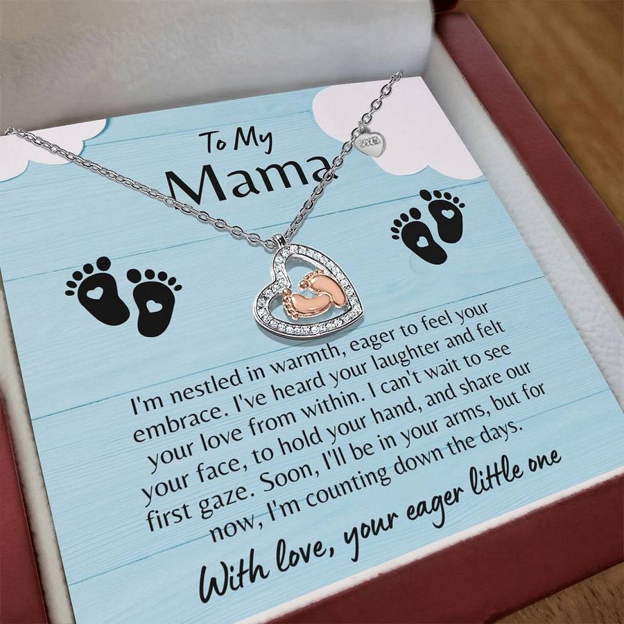 To My Mama Baby Feet Necklace - From Your Little One product image (3)