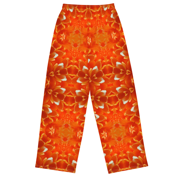 Orange Flower Kaleidoscope Wideleg Pants product image (2)