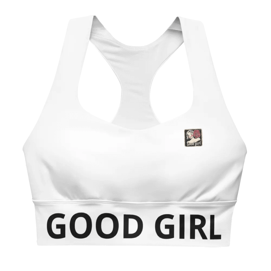 Midnight Black Allure: Recycled Longline Sports Bra product image (1)
