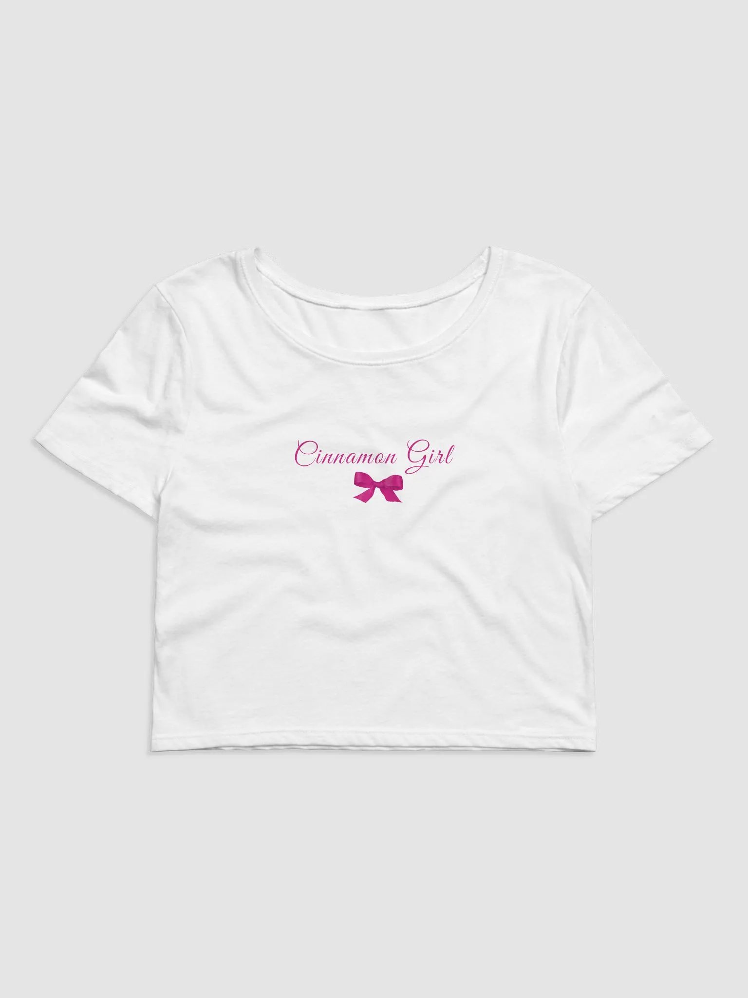 Cinnamon Girl Pink Bow Baby Tee product image (2)