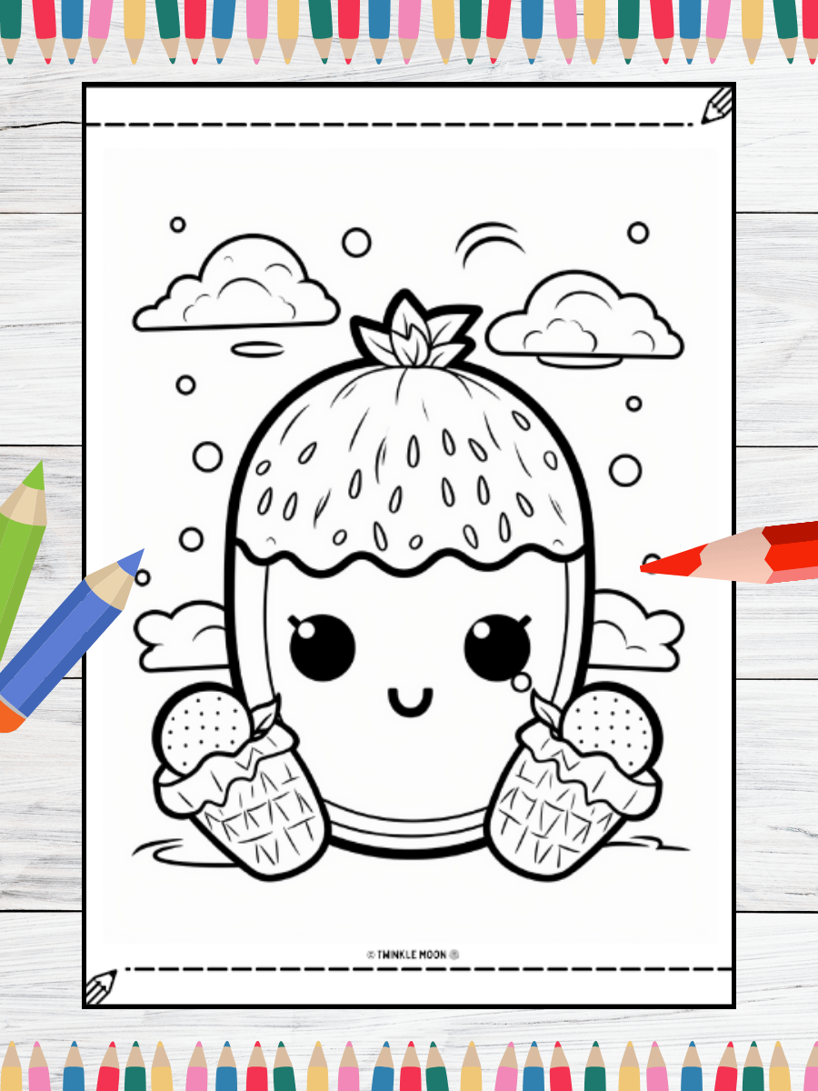 20 Cute Kawaii Coloring Pages#10 (PDF Coloring Pages) product image (5)