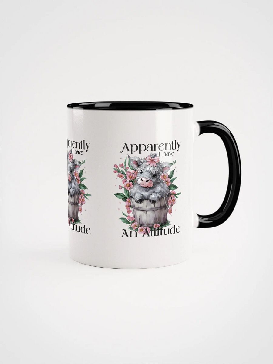 Apparently I Have an Attitude Coffee Mug – Funny Sassy Heifer Cow Design – Humorous Animal Lover Gift product image (1)