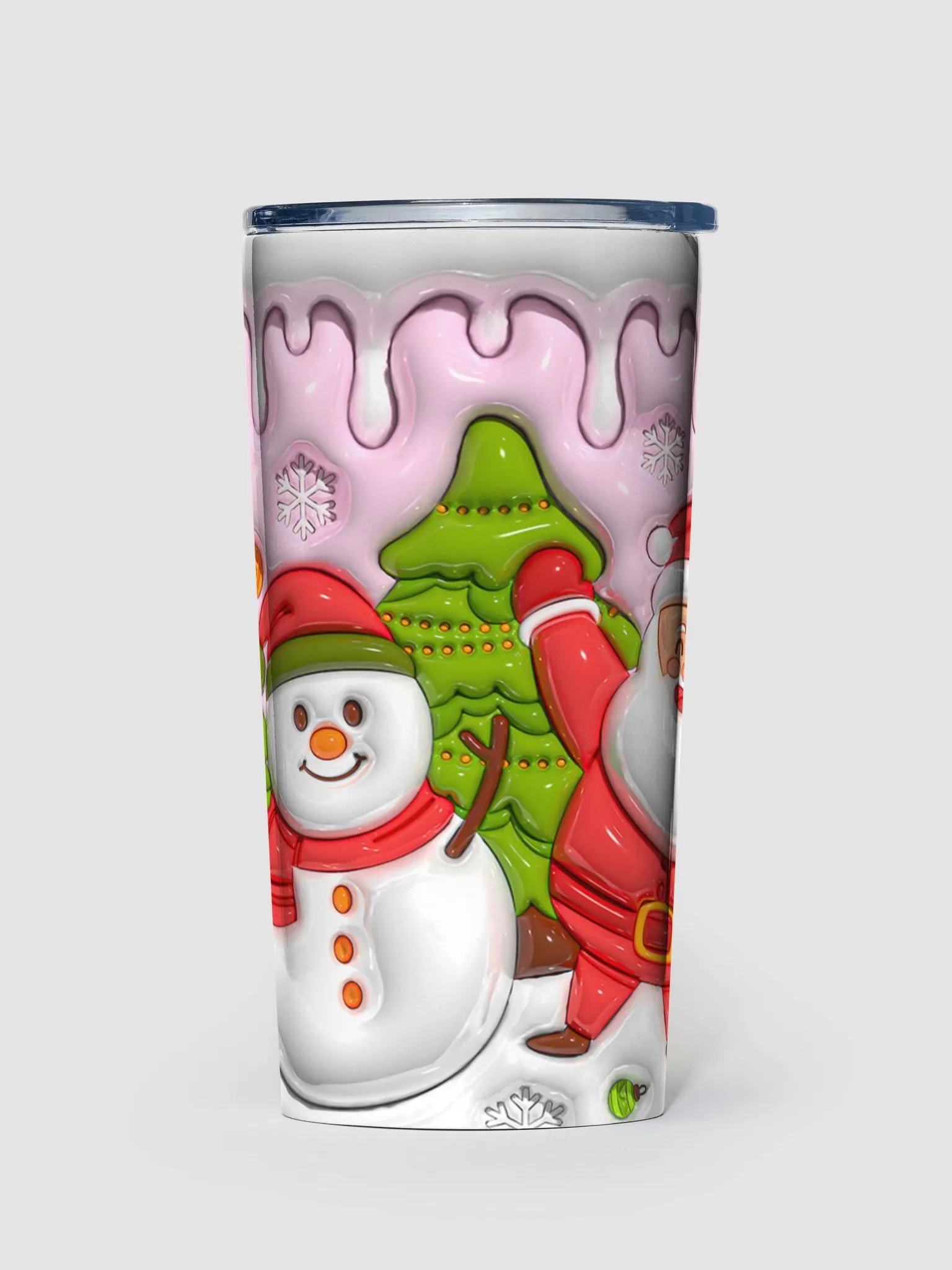 Delightful Santa Stainless Steel Tumbler product image (1)