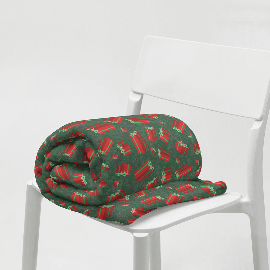 Floating Red Christmas Presents Throw Blanket product image (10)