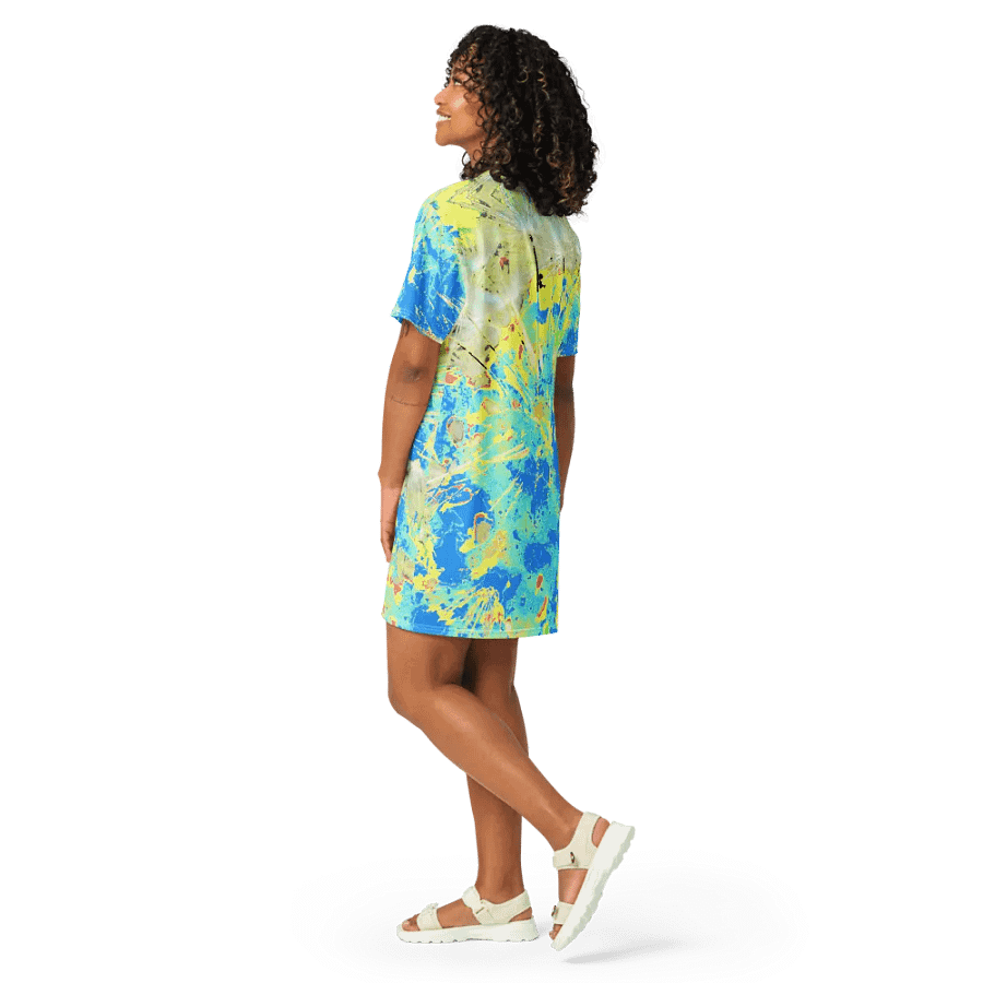 Cool Abstract Dandelion Seeds Ladies T Shirt Dress product image (11)