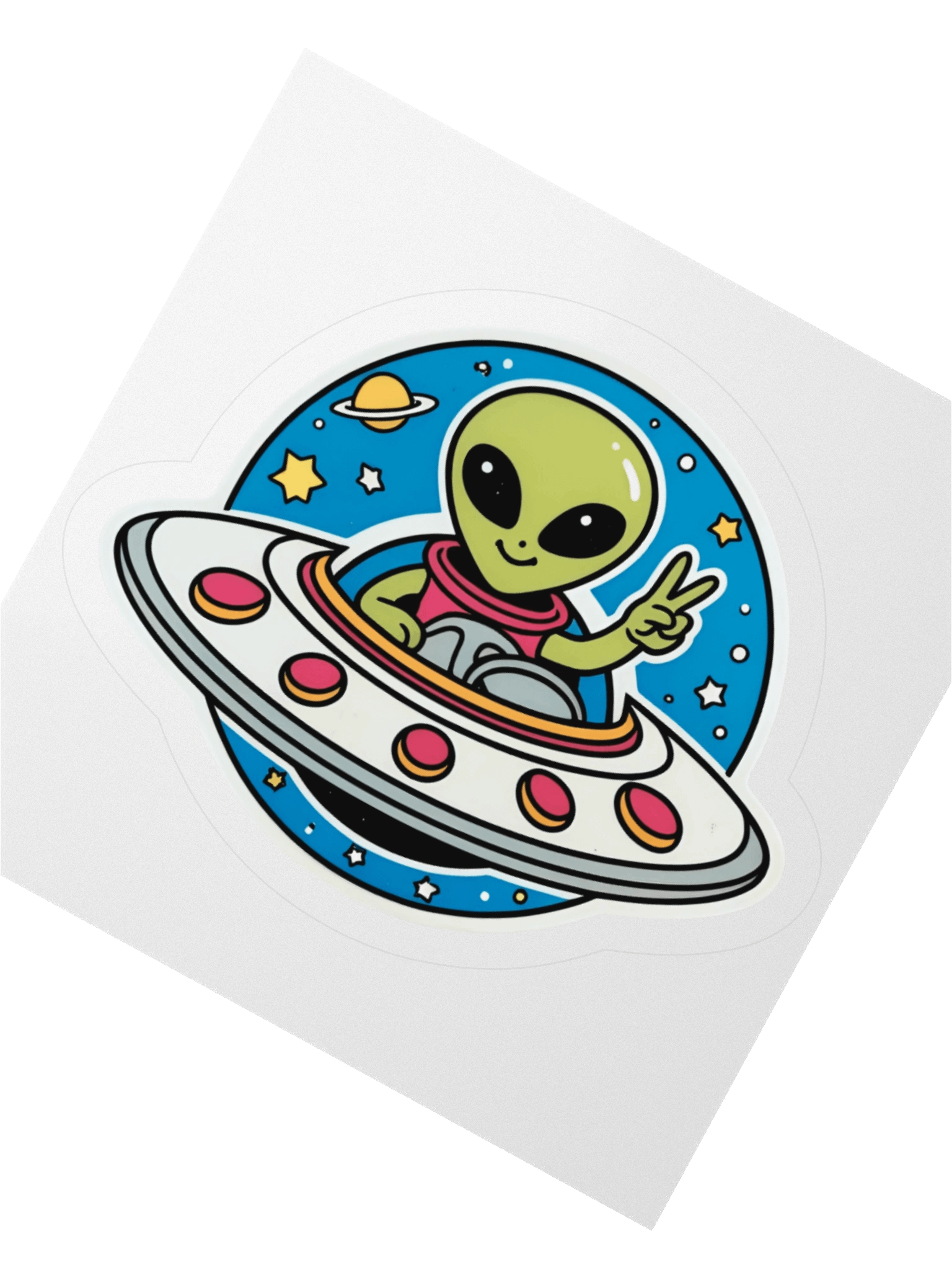 Peaceful Alien Kiss Cut Stickers product image (2)
