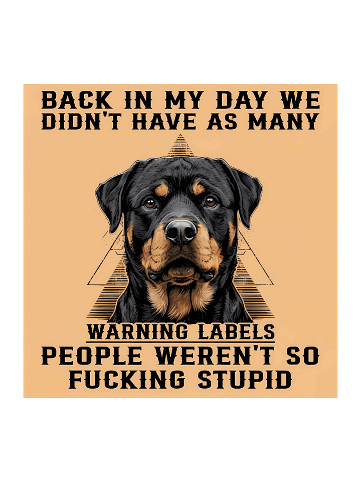 Rottweiler Warning Sticker product image (1)
