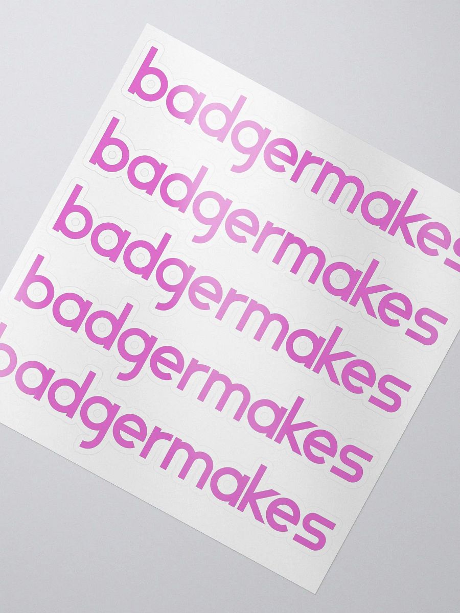 BadgerMakes Type - 4 Stickers product image (2)