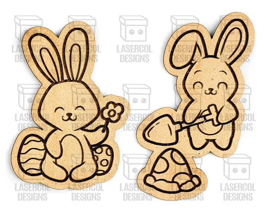 Easter Bunny Paint Kit DIY Cut Outs Set 3 - Laser Cut Files product image (4)