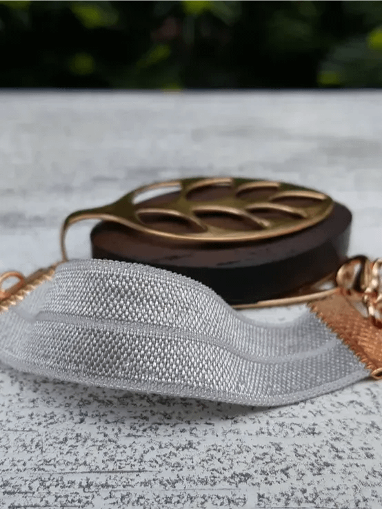 Gray Elastic Bracelet | Handmade Accessory for Bellabeat Leaf Urban & Ivy product image (1)