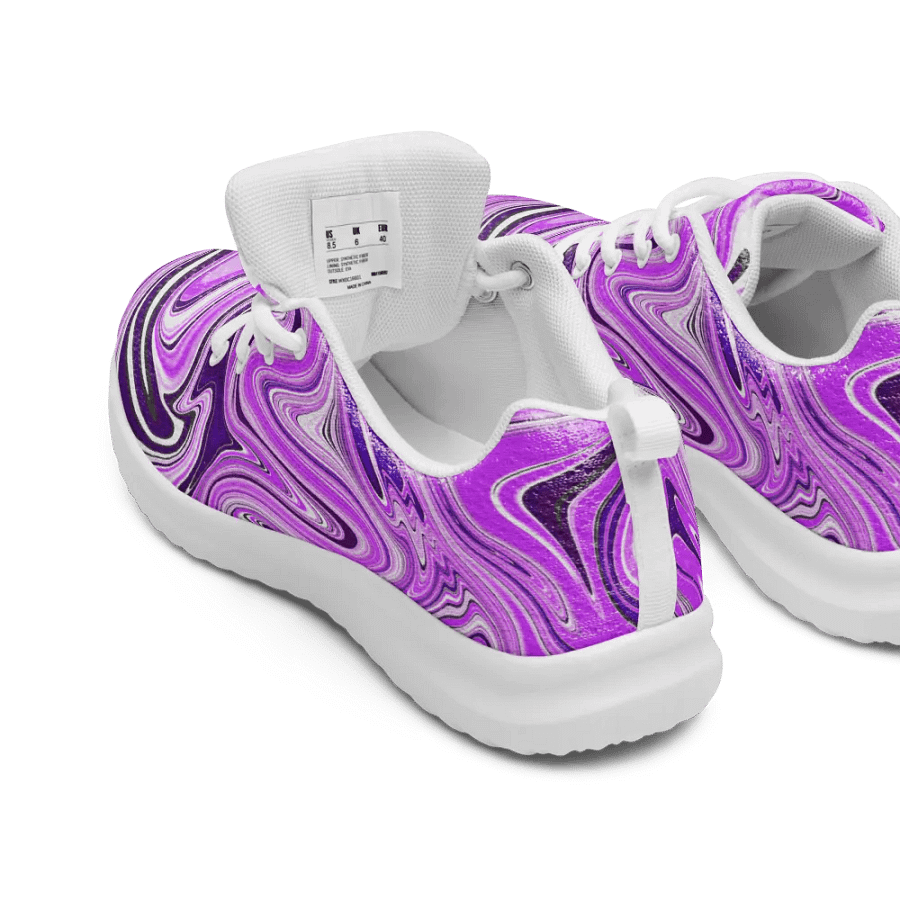 Women's Athletic Shoes - Purple Digital Fluid Art product image (12)