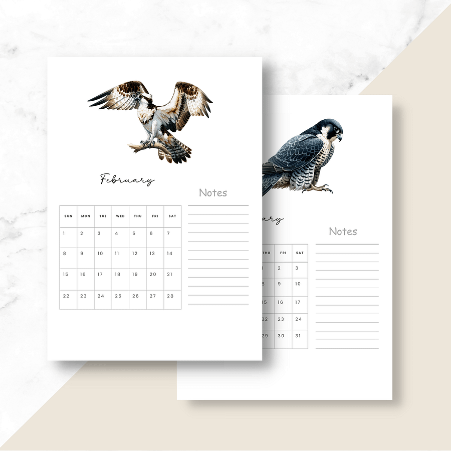 2025-2026 Printable Calendar Pages: Nature product image (7)