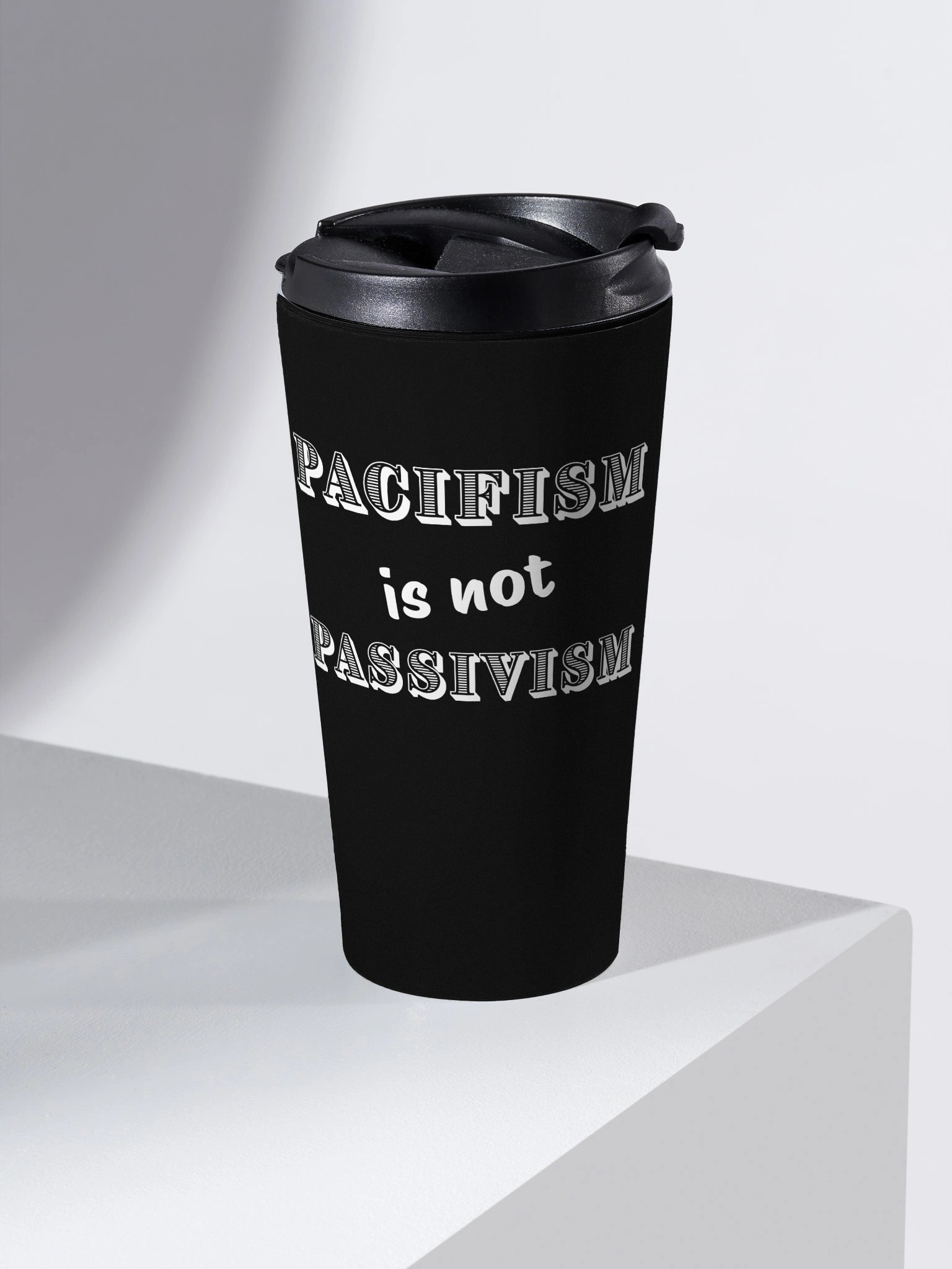 Pacifism is not Passivism Stainless Steel Mug product image (2)