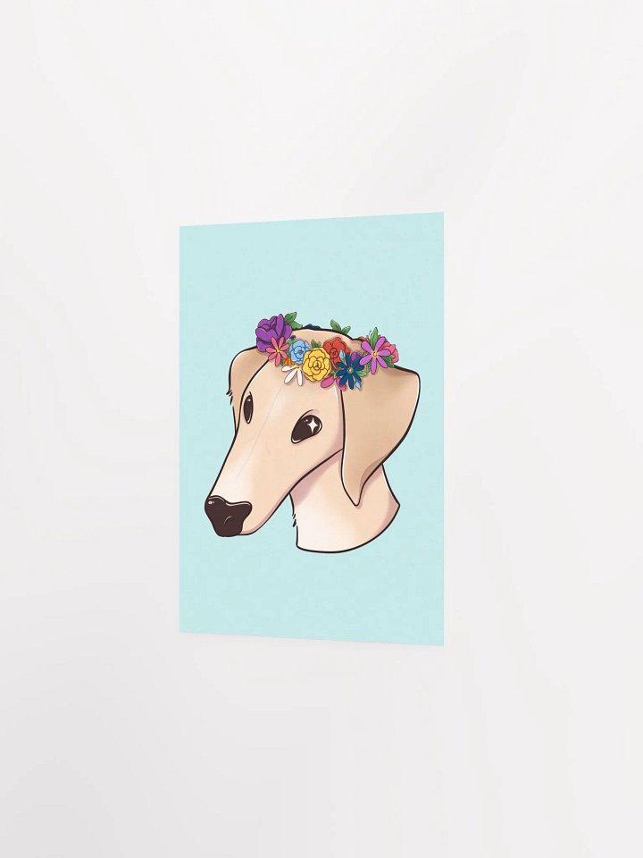 Joey 'Flower Crown' Print - Blue product image (1)