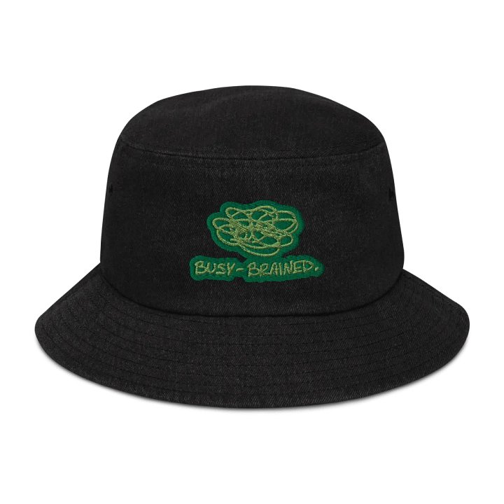 BUSY-BRAINED (moss) denim bucket hat product image (1)