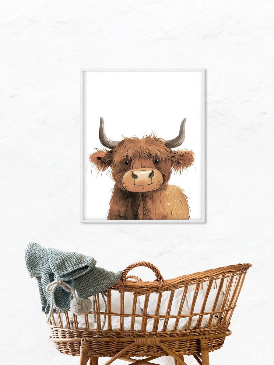 Highland Cow Nursery Wall Print product image (6)