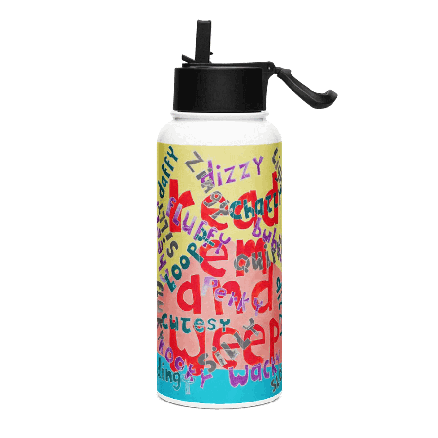Read Em and Weep Stainless Steel Water Bottle with a Straw Lid product image (3)