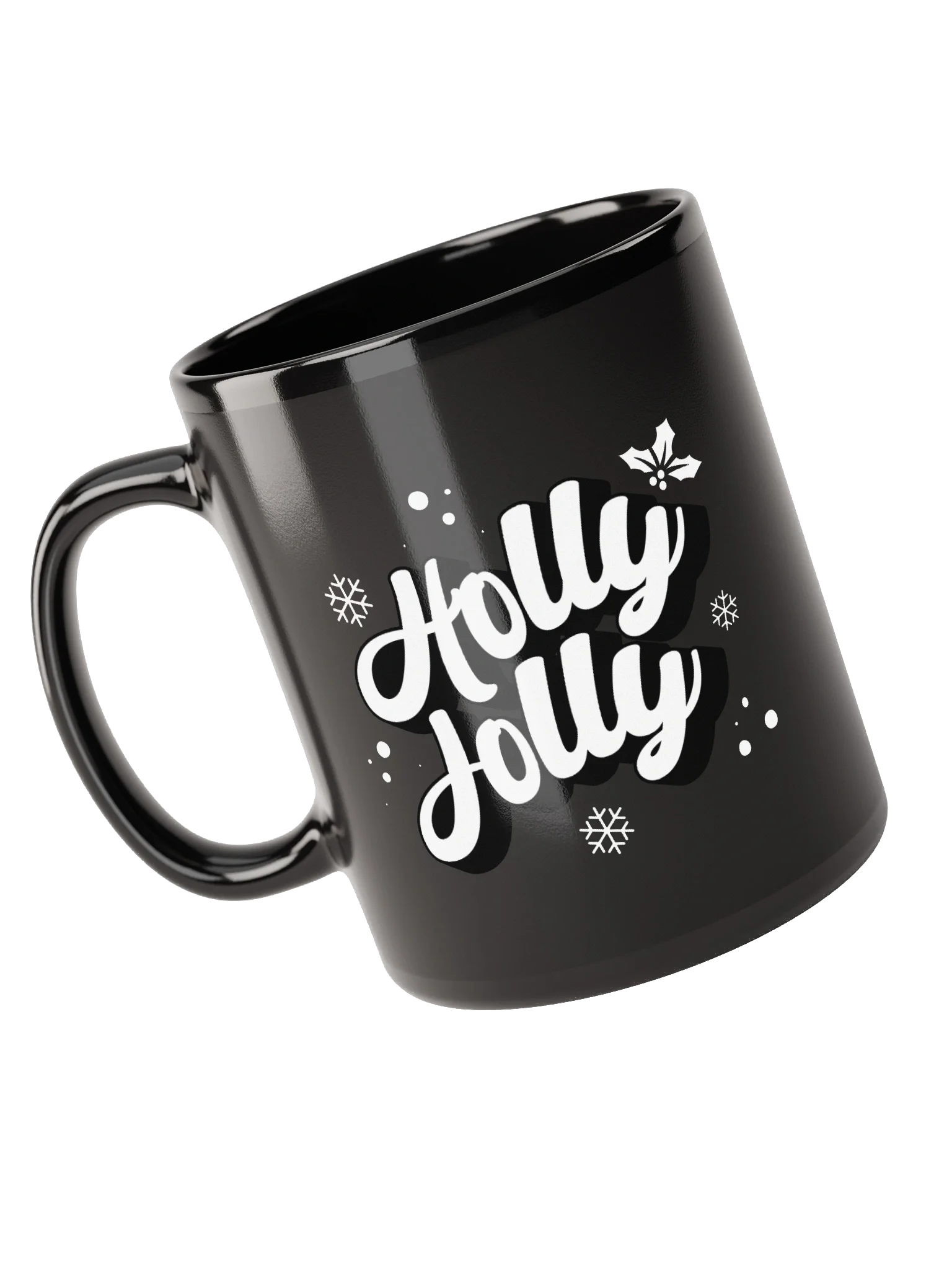 HOLLY JOLLY Coffee Mug Christmas Typography Minimalist product image (6)