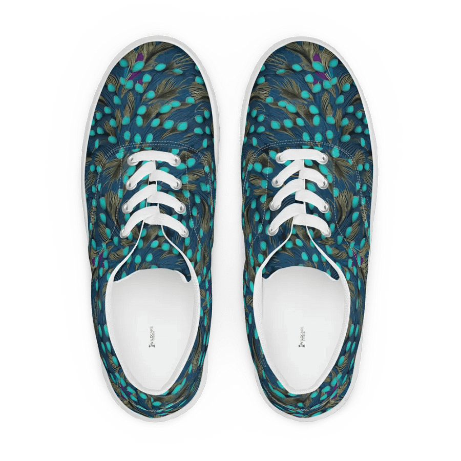 Peacock Splendor Lace-Up Canvas Shoes product image (5)
