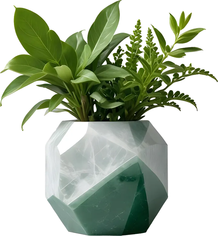 Jade Signature – Faceted Jade Planter PNG product image (1)