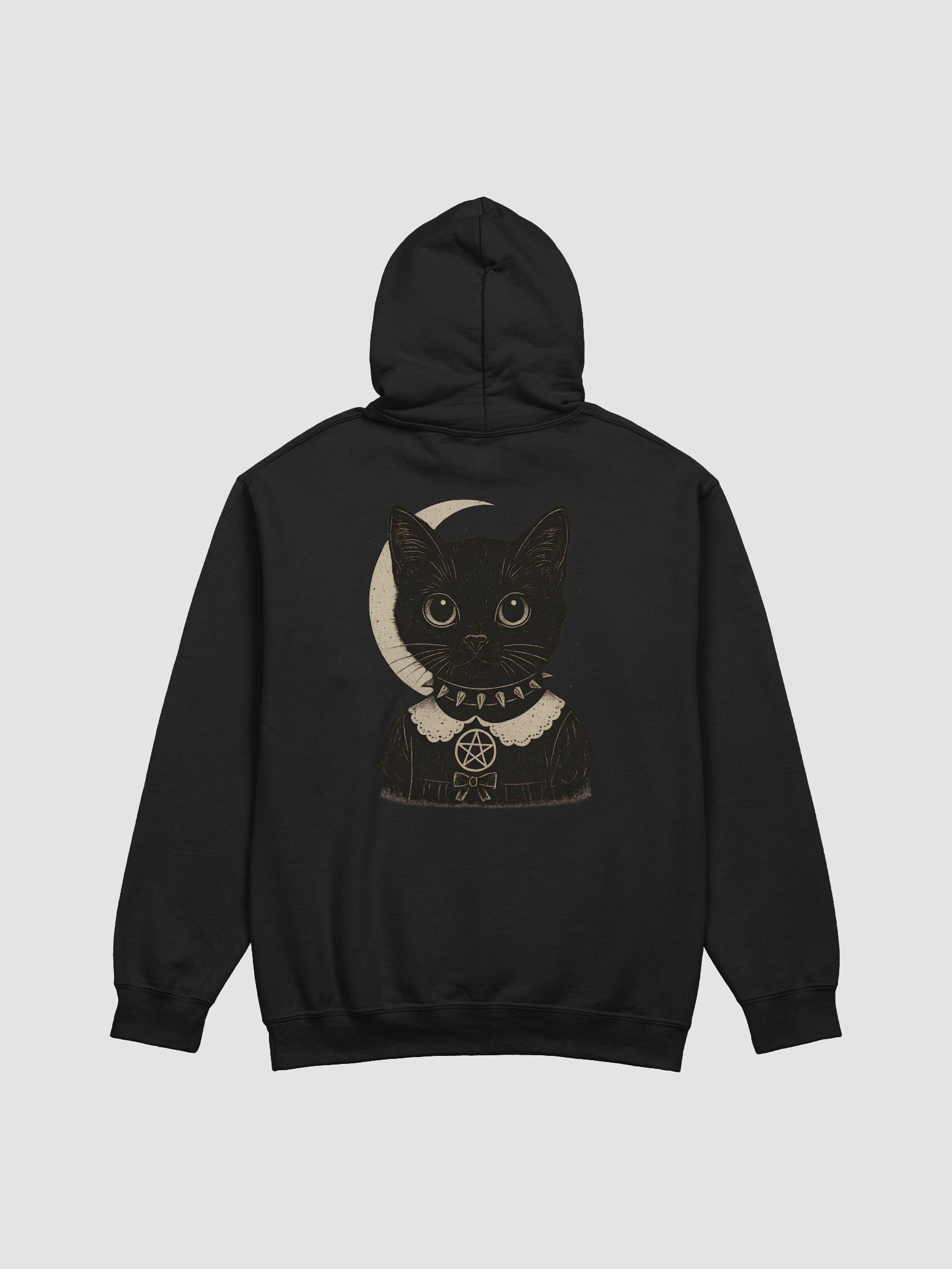 Gothic Cat Crescent Hoodie product image (2)