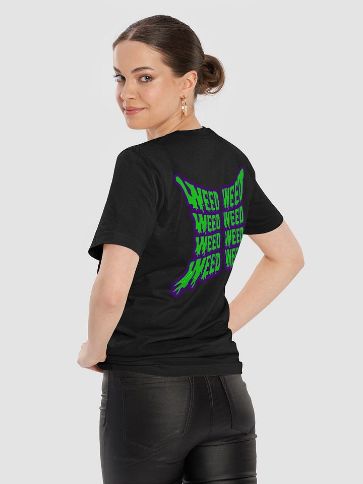 Weed Butterfly Black T-Shirt, Stoner Style 420 Tee, Cannabis Clothing product image (2)