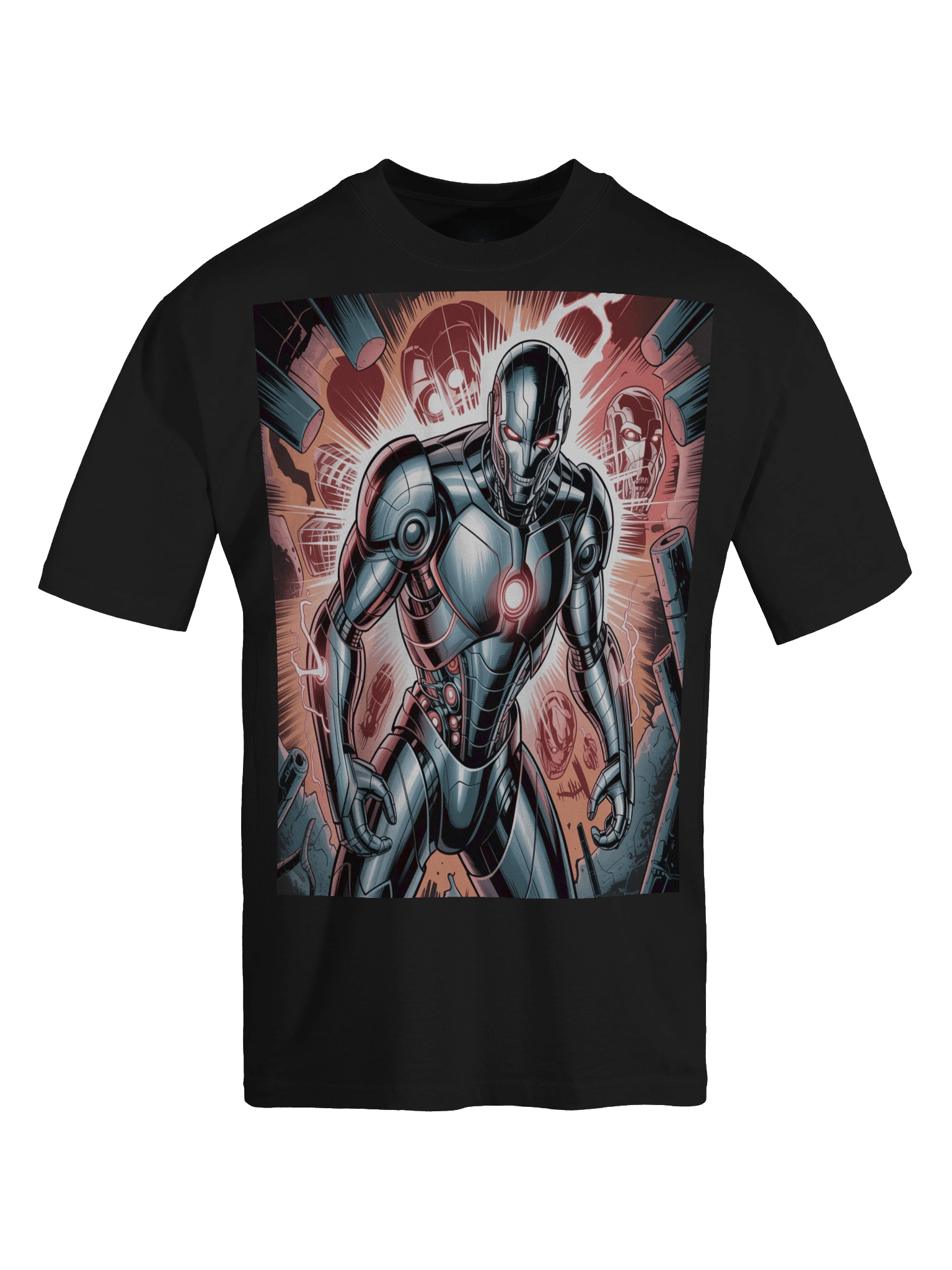 Vibranium Uprising: Ultron Oversized Faded T-Shirt product image (1)