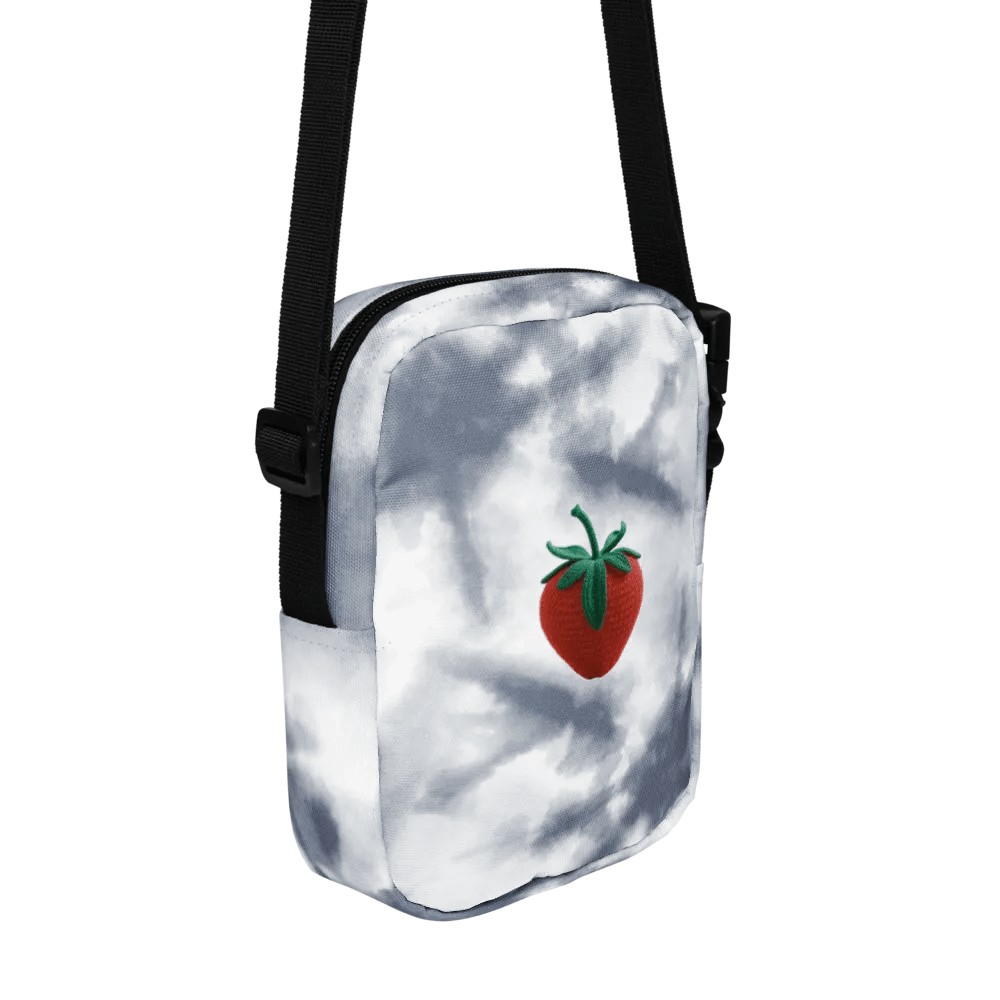 CozyAvocado Light Grey Texture Utility Crossbody Bag Strawberry #1 product image (2)