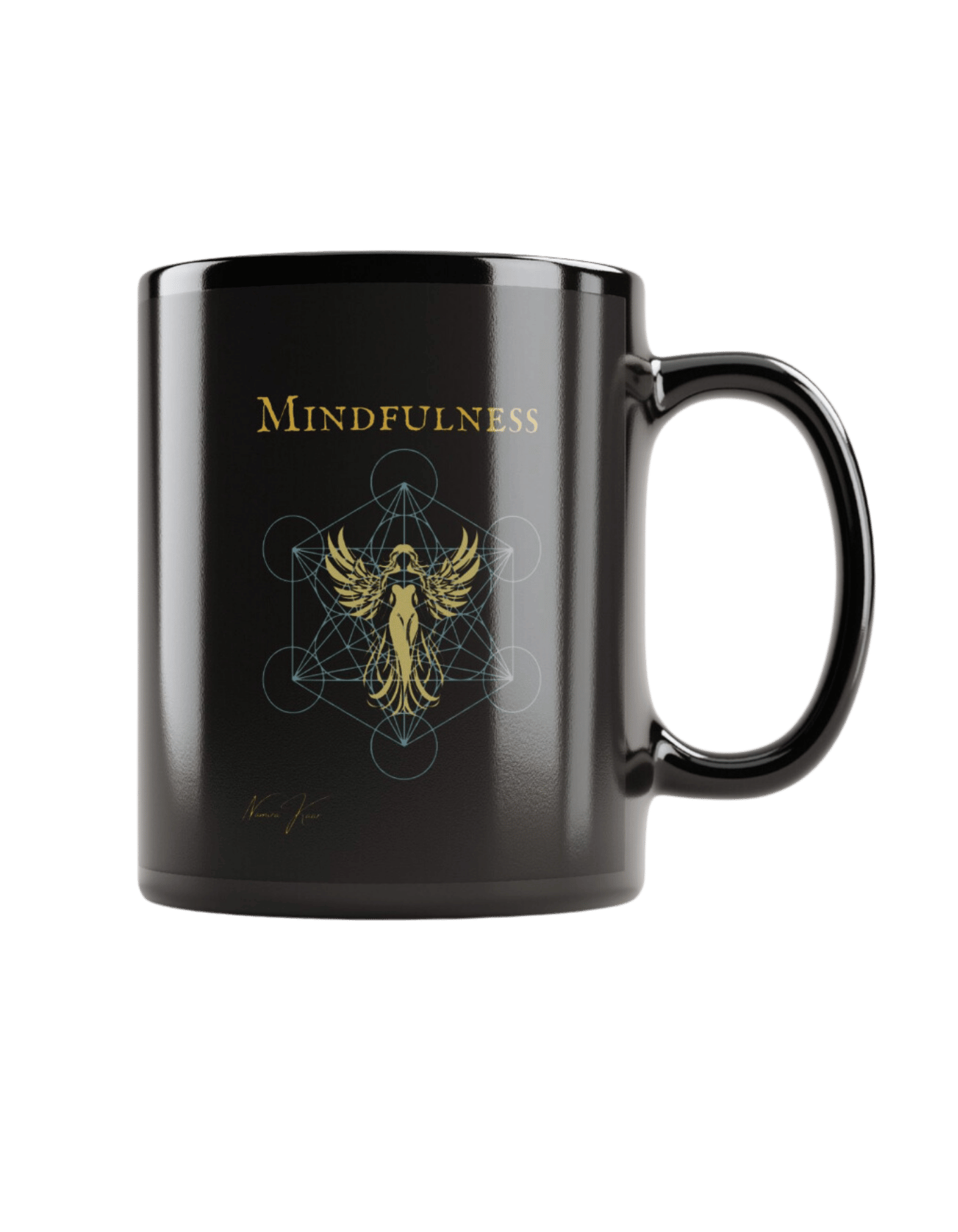 Metatron's Cube- Black Glossy Mug product image (1)