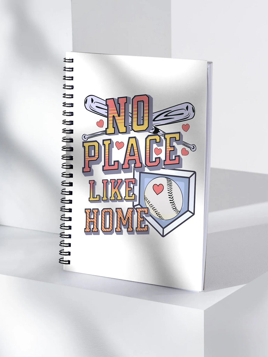 No Place Like Home Baseball Heartfelt Spiral Notebook product image (1)